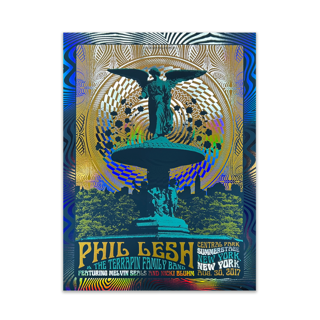 Phil Lesh & TFB Foil Poster Central Park 8/30/17