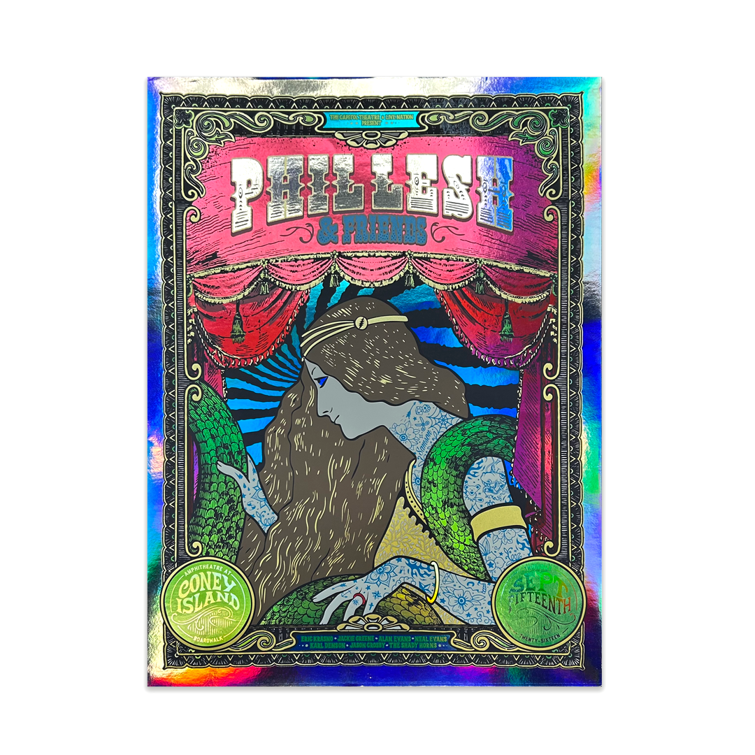Phil Lesh & Friends Coney Island 2016 Foil Poster