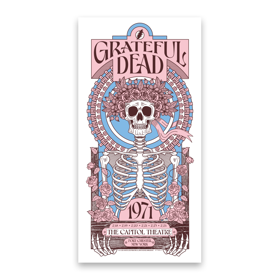 Grateful Dead (February 1971) 6-Show Run V1 Poster by Brian Steely