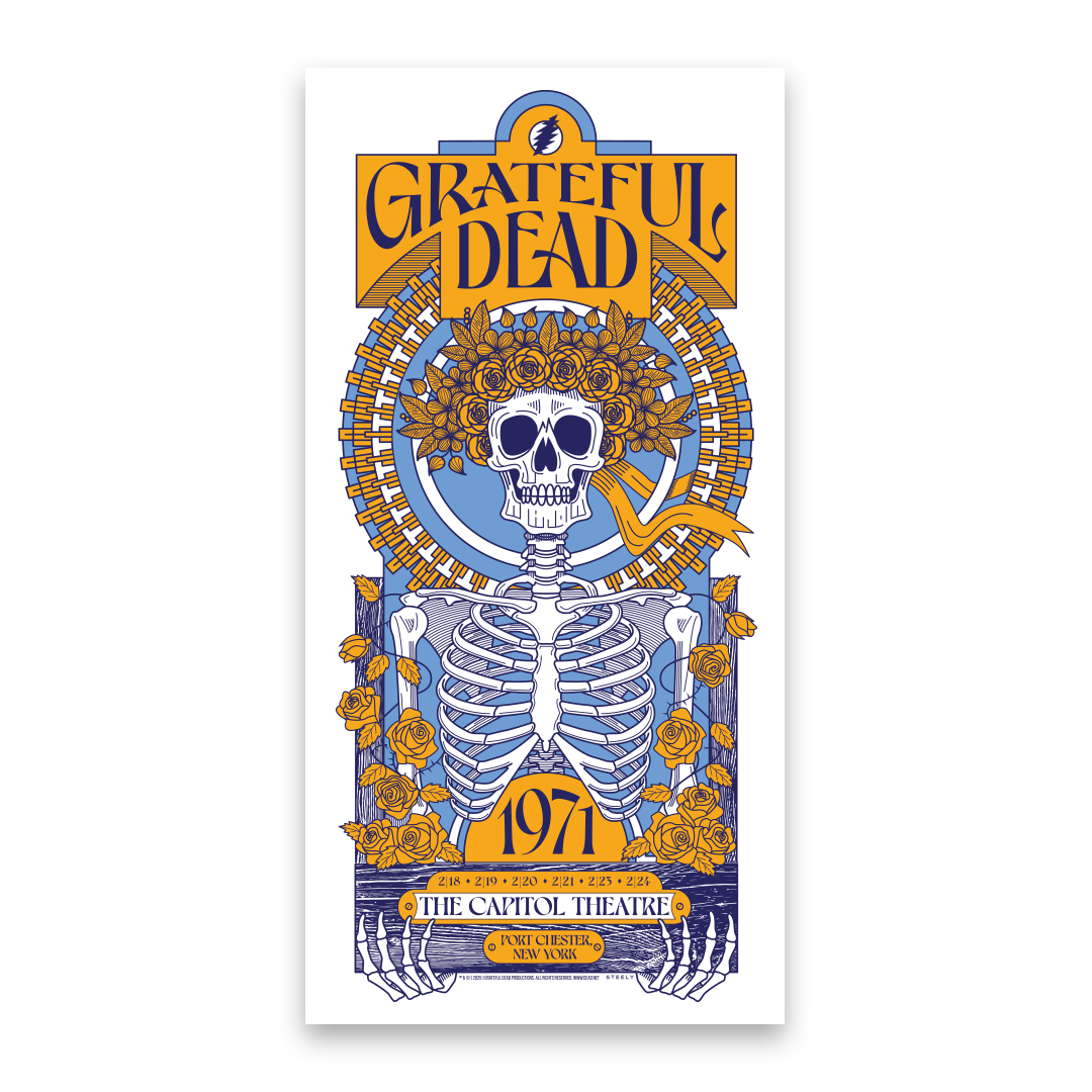 Grateful Dead (February 1971) 6-Show Run V3 Poster by Brian Steely