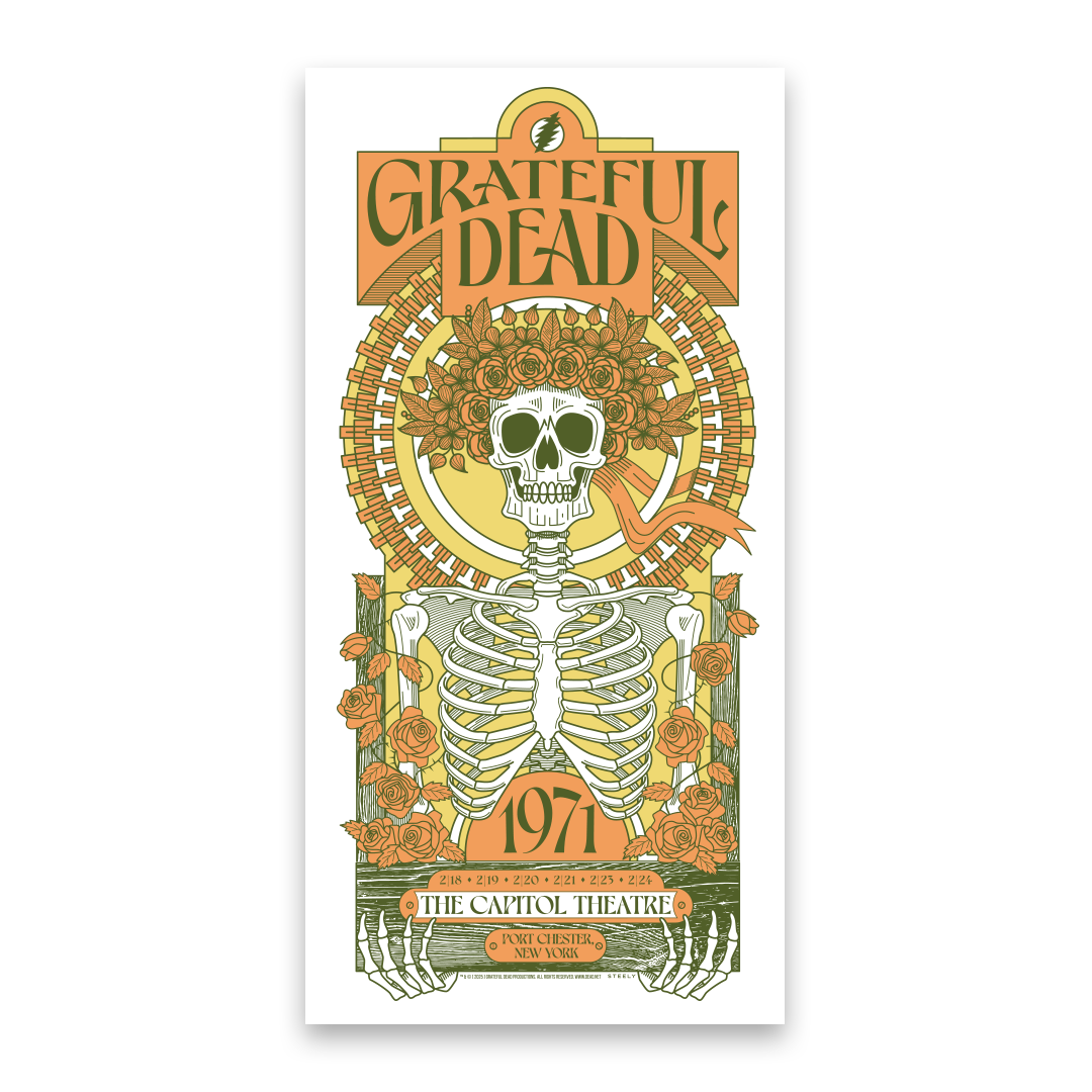 Grateful Dead (February 1971) 6-Show Run V4 Poster by Brian Steely