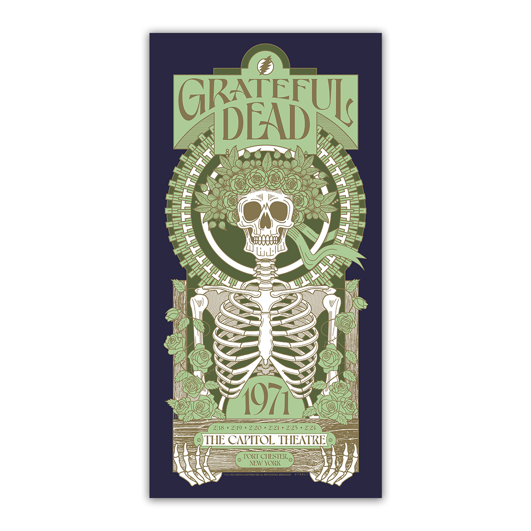 Grateful Dead (February 1971) 6-Show Run V5 Poster by Brian Steely