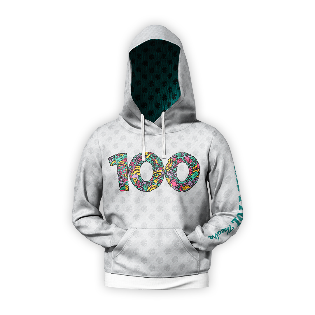 Cap 100 White Hoodie