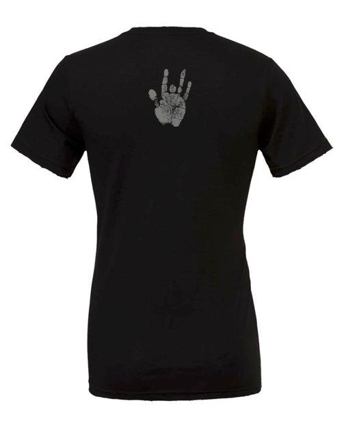 Black Garcia's T-shirt w/ Silver Shimmer Logo