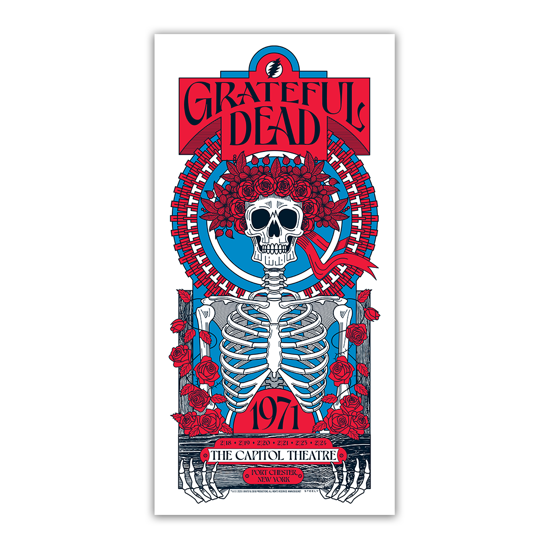 Grateful Dead (February 1971) 6-Show Run V2 Poster by Brian Steely