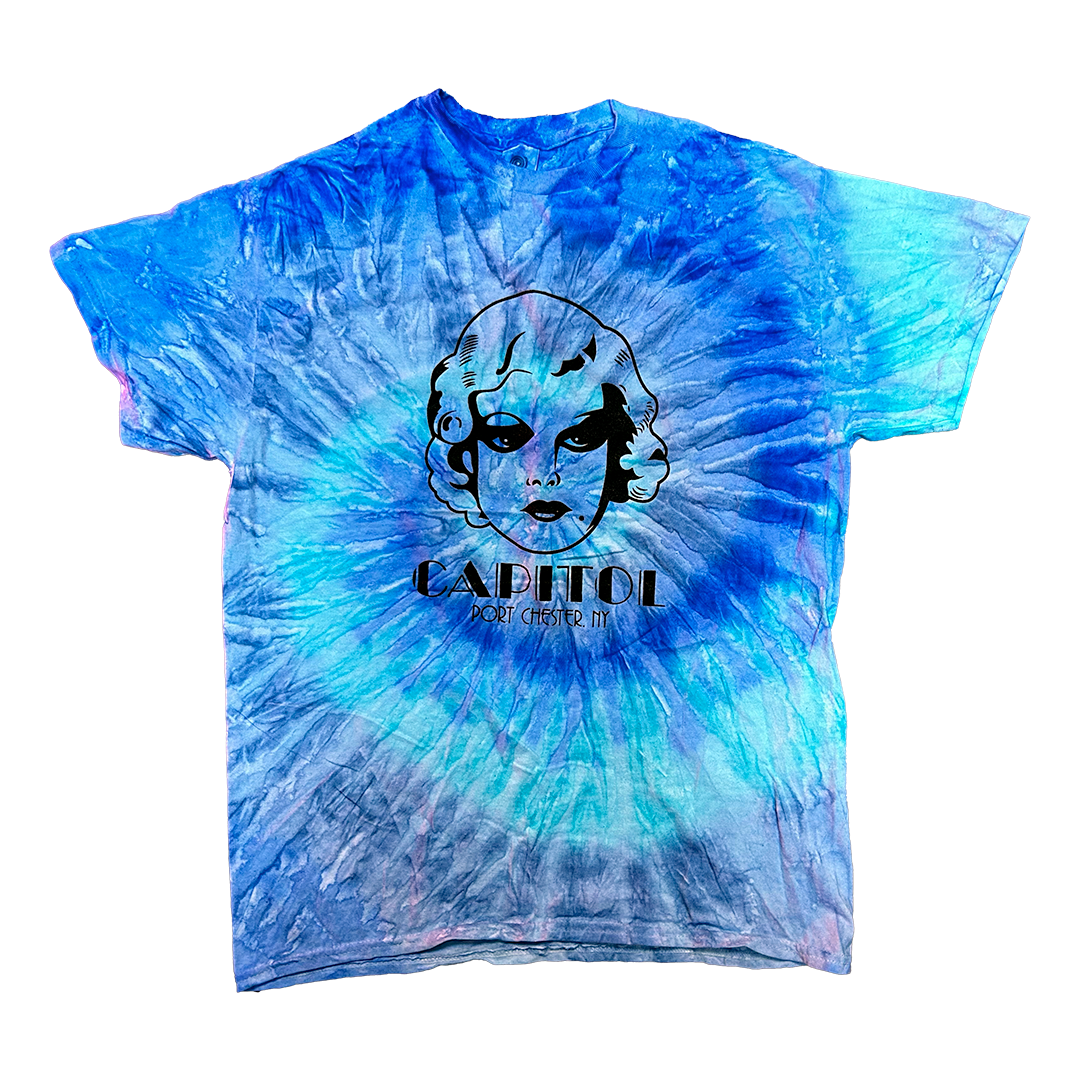Jean Harlow Capitol Theatre Blue Tye Dye T-shirt