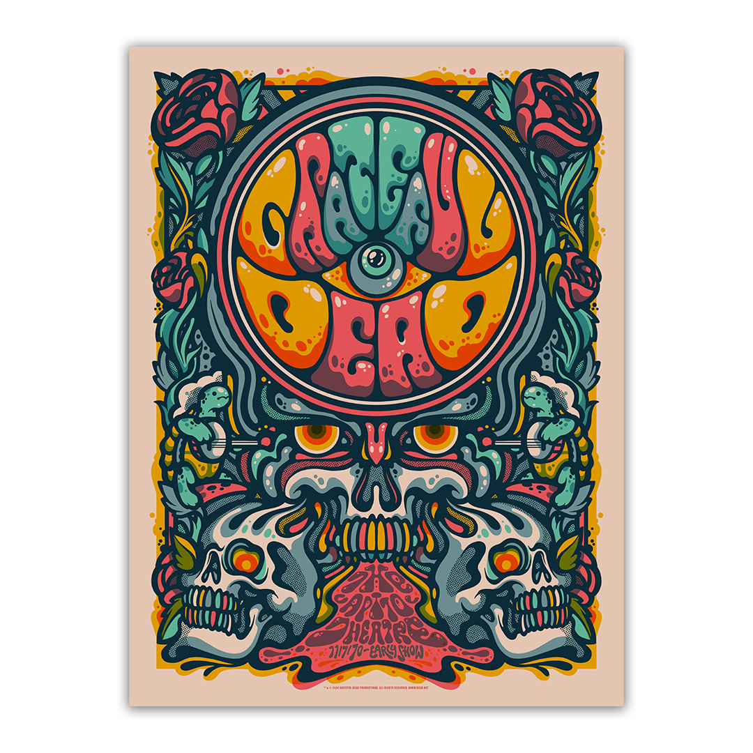 Grateful Dead (11/7/1970) Main Edition Poster by Drew Millward