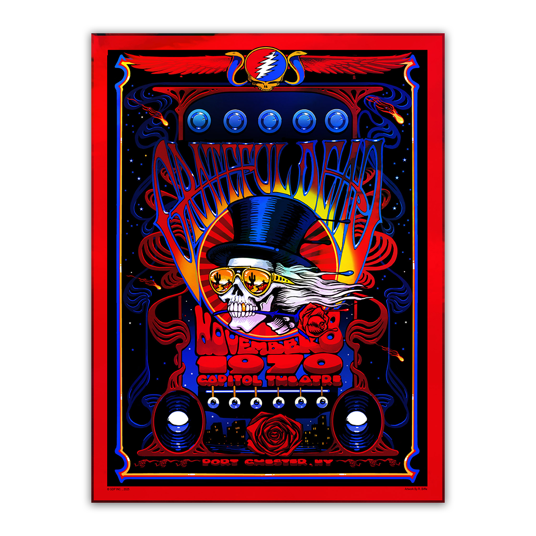 Grateful Dead (11/8/1970) Rainbow Foil Poster by Richard Biffle