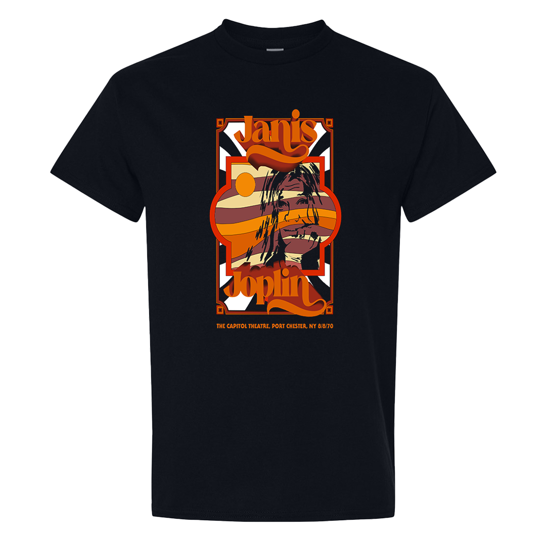Retro Janis Joplin Live At The Cap T-shirt
