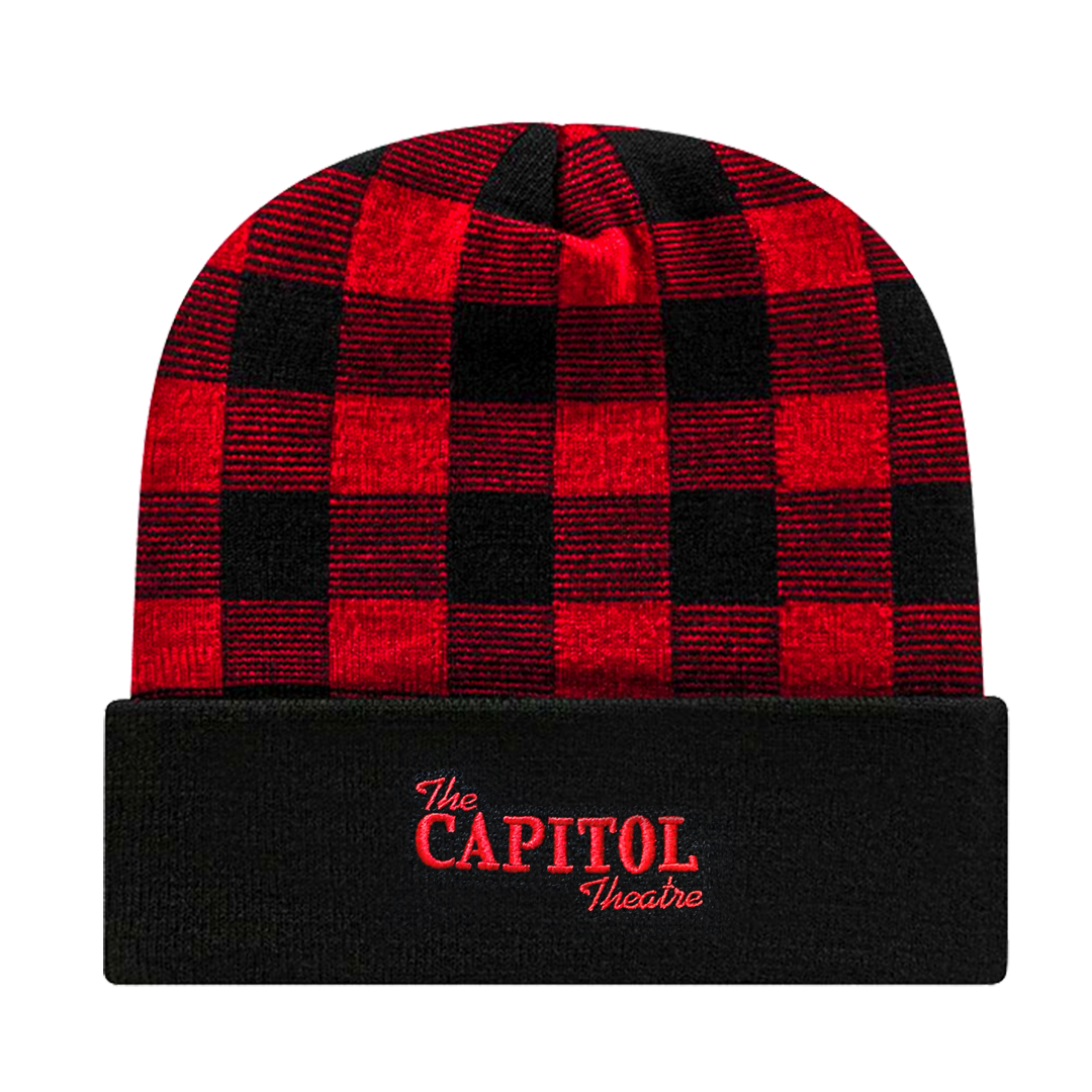 Capitol Theatre Red Plaid Beanie