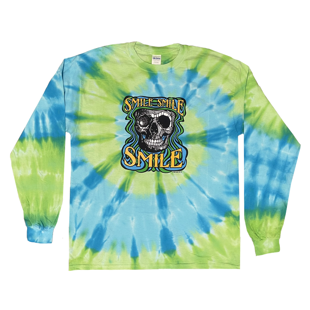 Smile, Smile, Smile Throwback Long-Sleeve Tie Dye T-Shirt