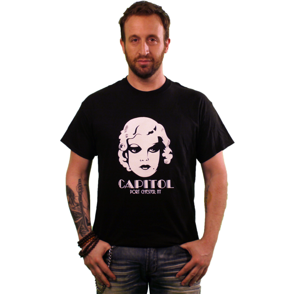 Black Retro Jean Harlow T-Shirt