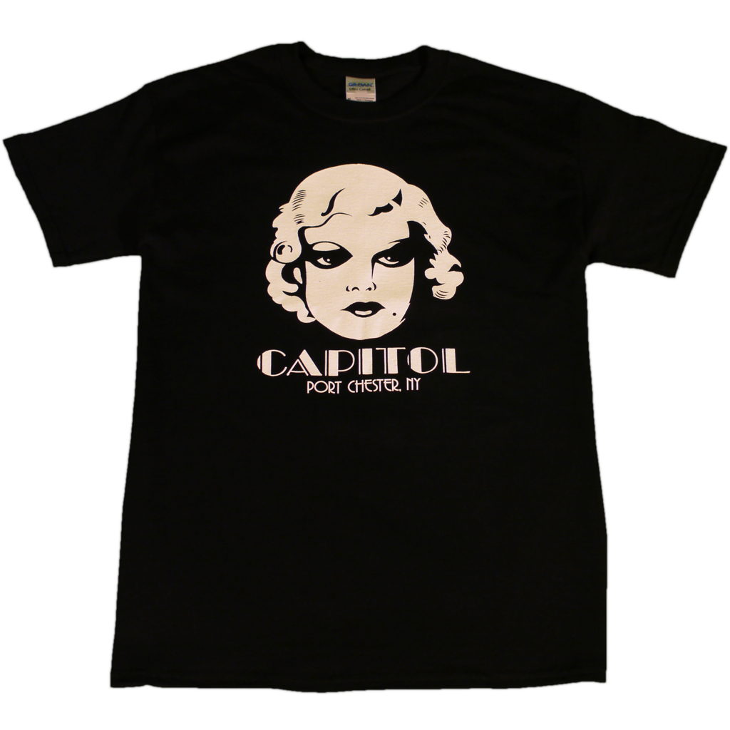 Black Retro Jean Harlow T-Shirt